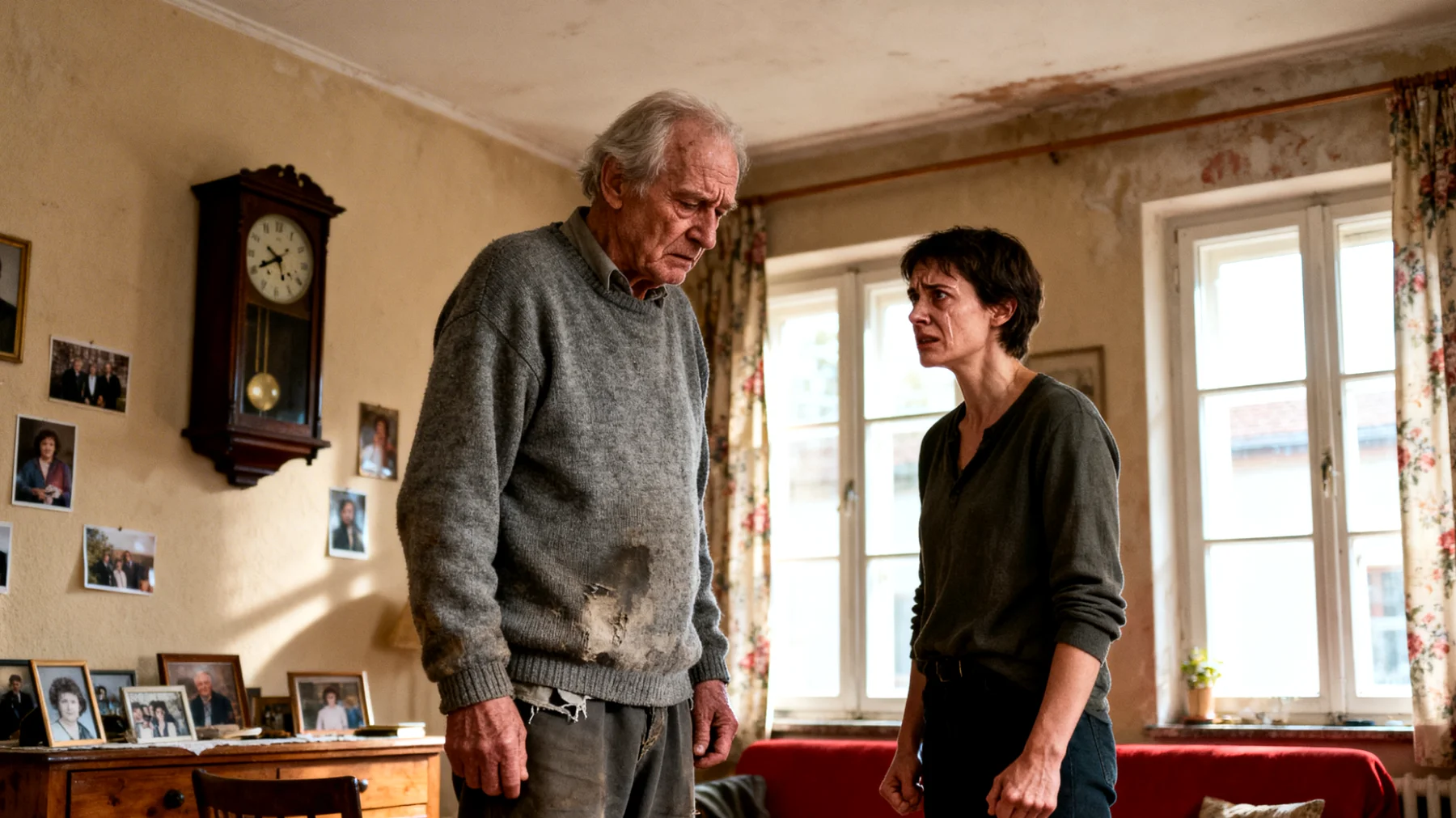 Der Großvater findet es schwierig, mit den starken Emotionen seiner erwachsenen Enkelkinder umzugehen – sei es Weinen, Wutausbrüche oder Angst – da er aus einer Generation stammt, in der Gefühle oft unterdrückt oder als Schwäche betrachtet wurden. Er weiß nicht, wie er reagieren soll, ohne zu verharmlosen oder zu überreagieren."